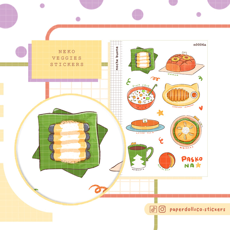 Noche Buena Sticker Neko Veggies