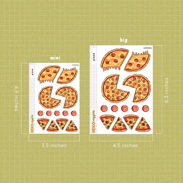 Pizza Sticker Neko Veggies