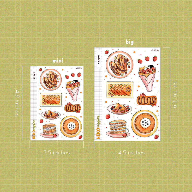 Crepe Sticker Neko Veggies