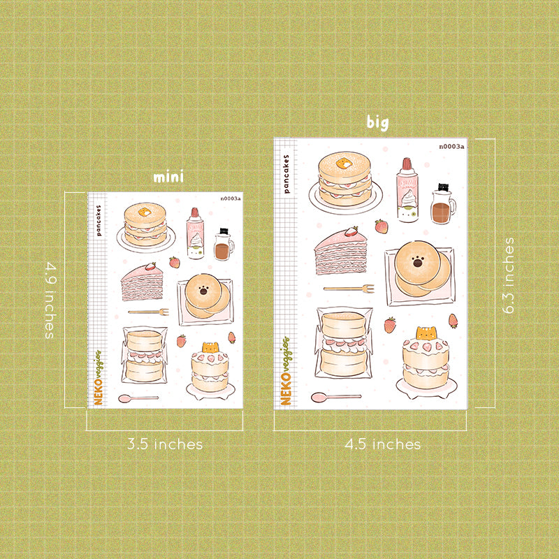 Pancakes Sticker Neko Veggies