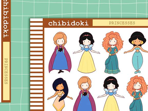 Princesses Planner Stickers - ss010