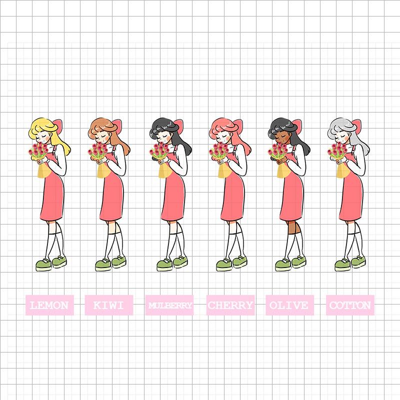 PaperDollzCo Rose Planner Sticker | J113