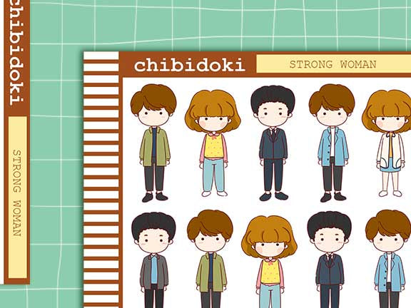 Strong Woman KDrama Planner Stickers - ss017