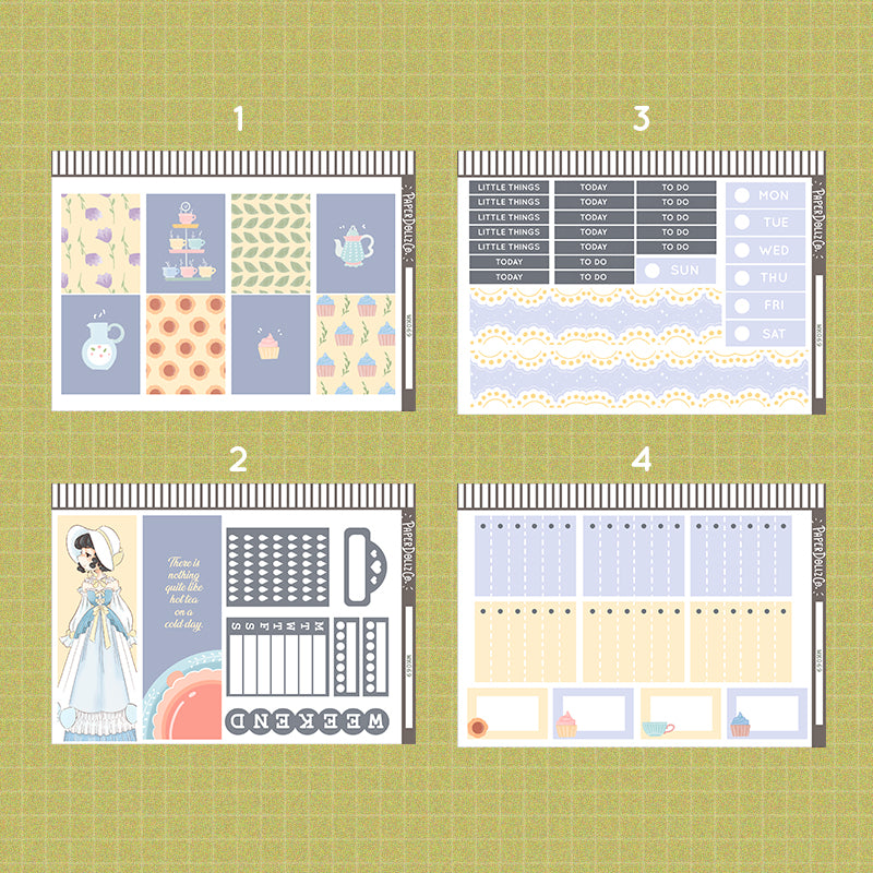 Butterfly Pea Tea Party PaperDollzCo Weekly Kit | WK069