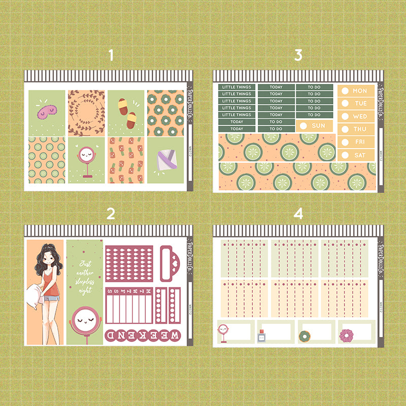 Balmy Slumber Party PaperDollzCo Weekly Kit | WK072