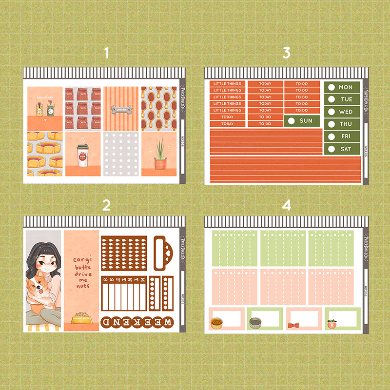 Corgi Fur In Love Paperdollzco Weekly Kit | WK108