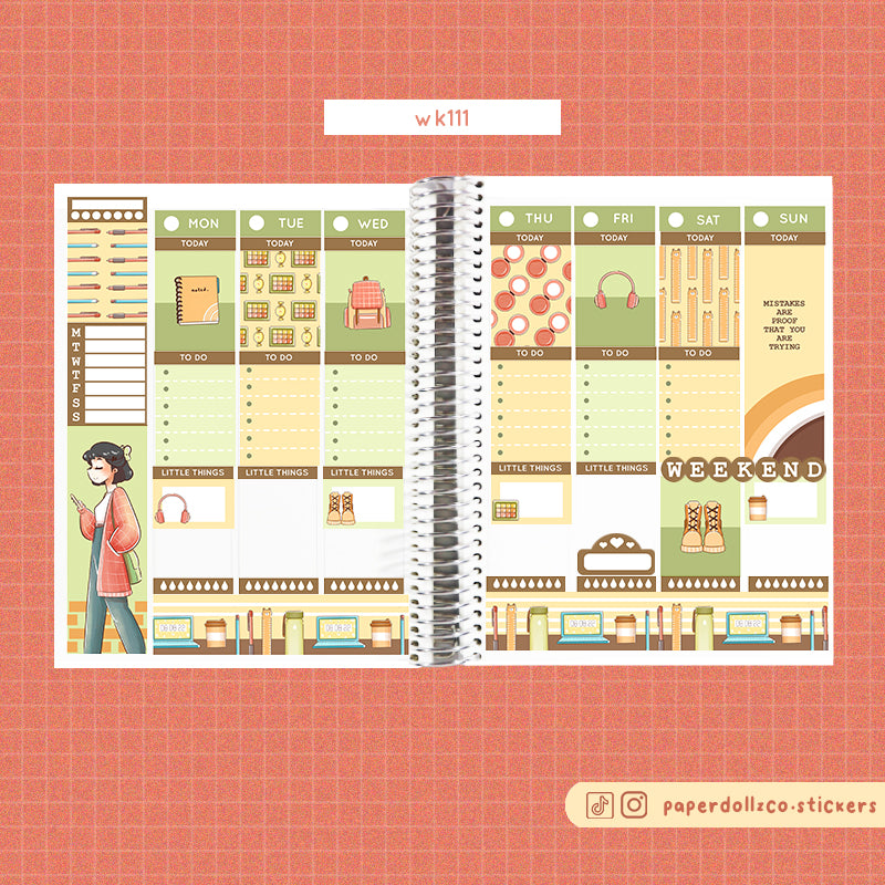 Competent Student School Is Cool Paperdollzco Weekly Kit | WK111
