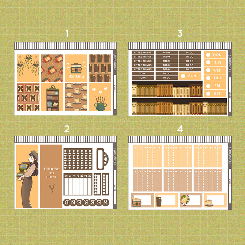 Bookworm Cottage Core Paperdollzco Weekly Kit | WK122